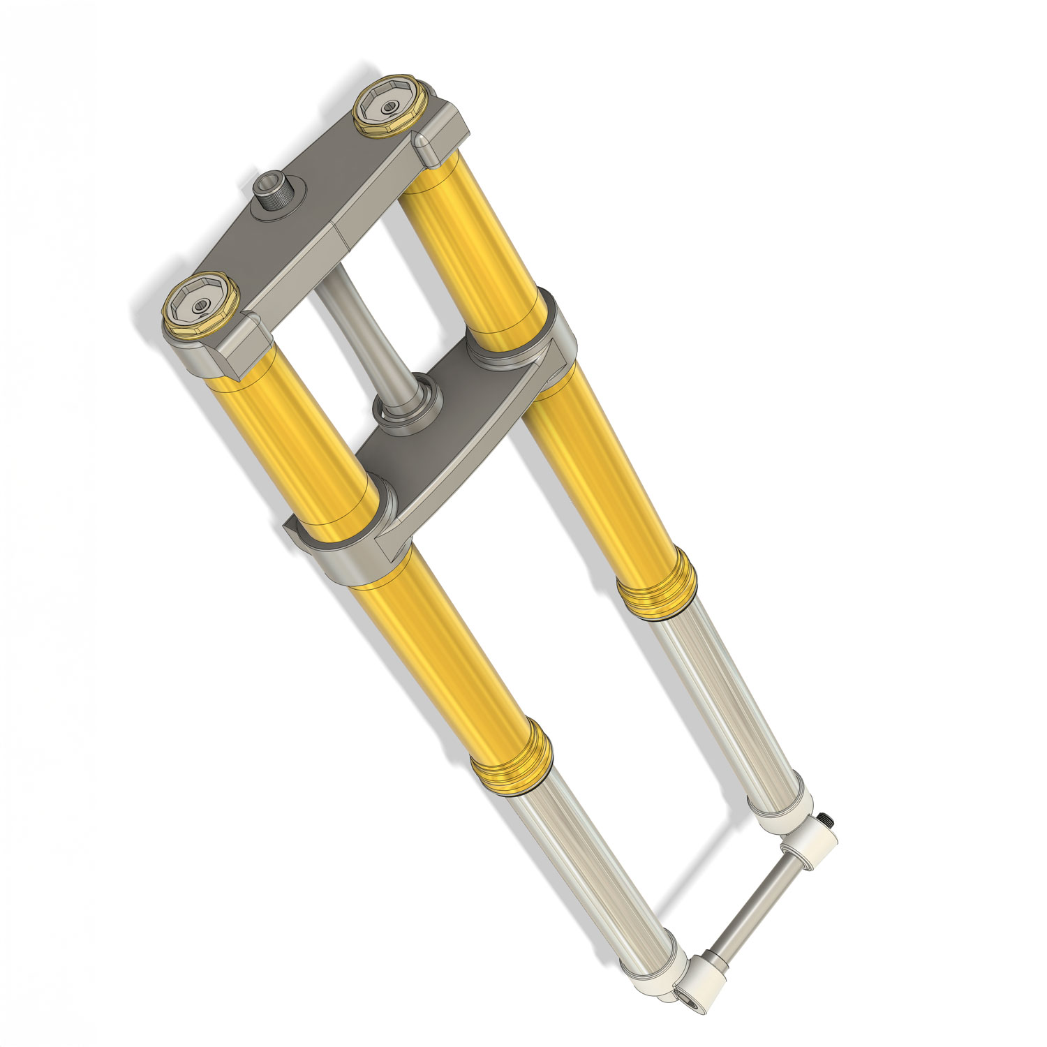 2016 Yamaha KYB SSS fork assembly 3D modeled in Fusion 360