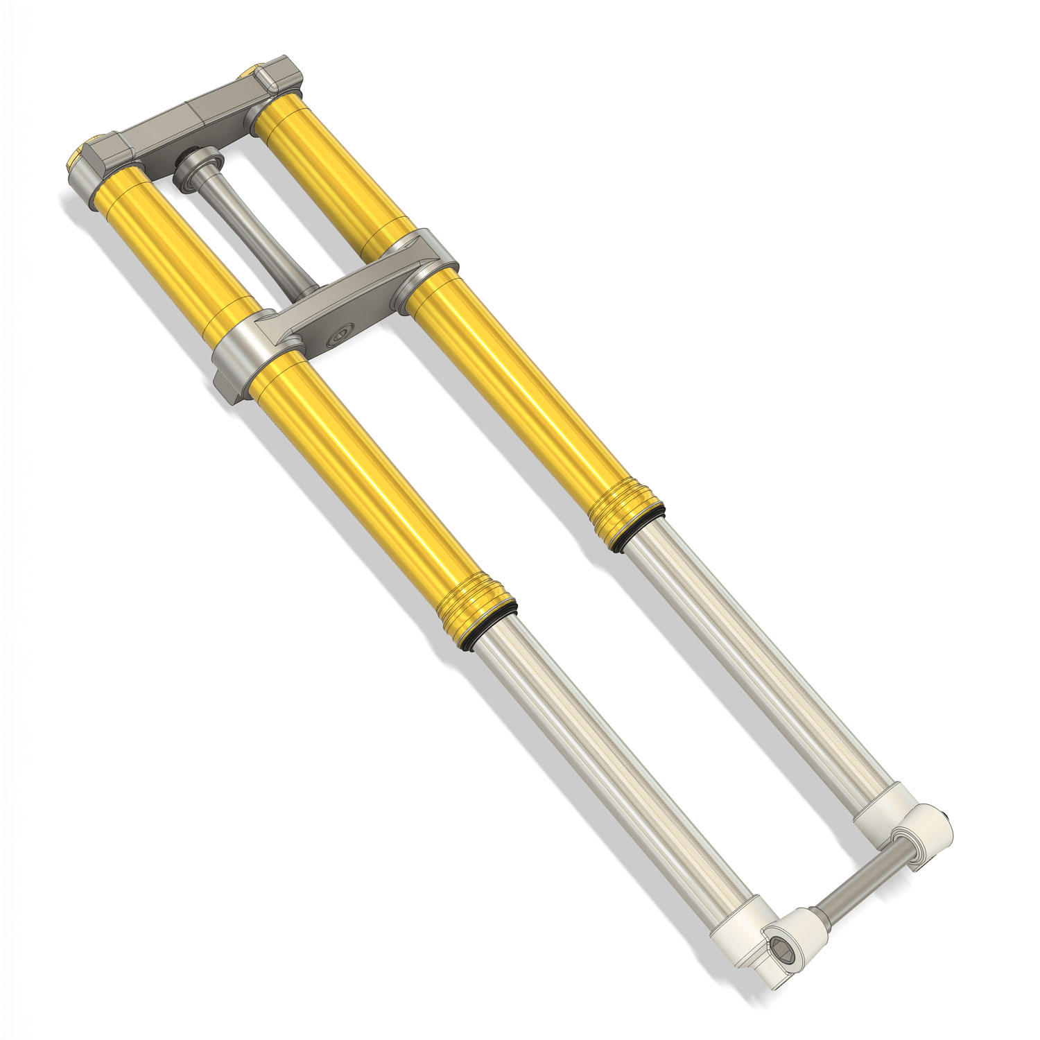 2016 Yamaha KYB SSS fork assembly 3D modeled in Fusion 360