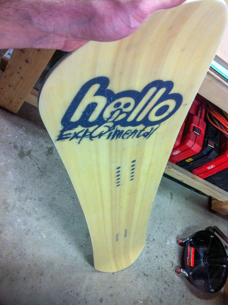 hello snowboard first all bamboo core board