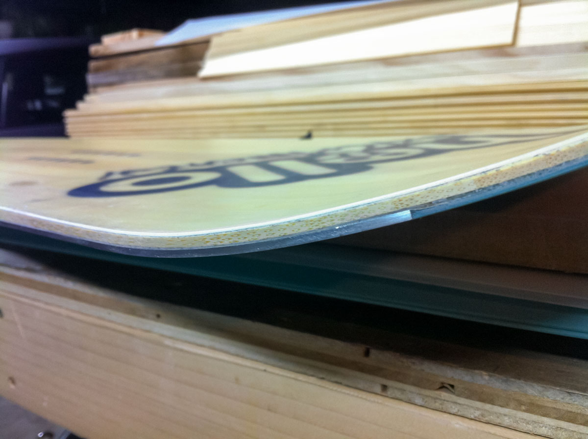 hello snowboard first all bamboo core side wall