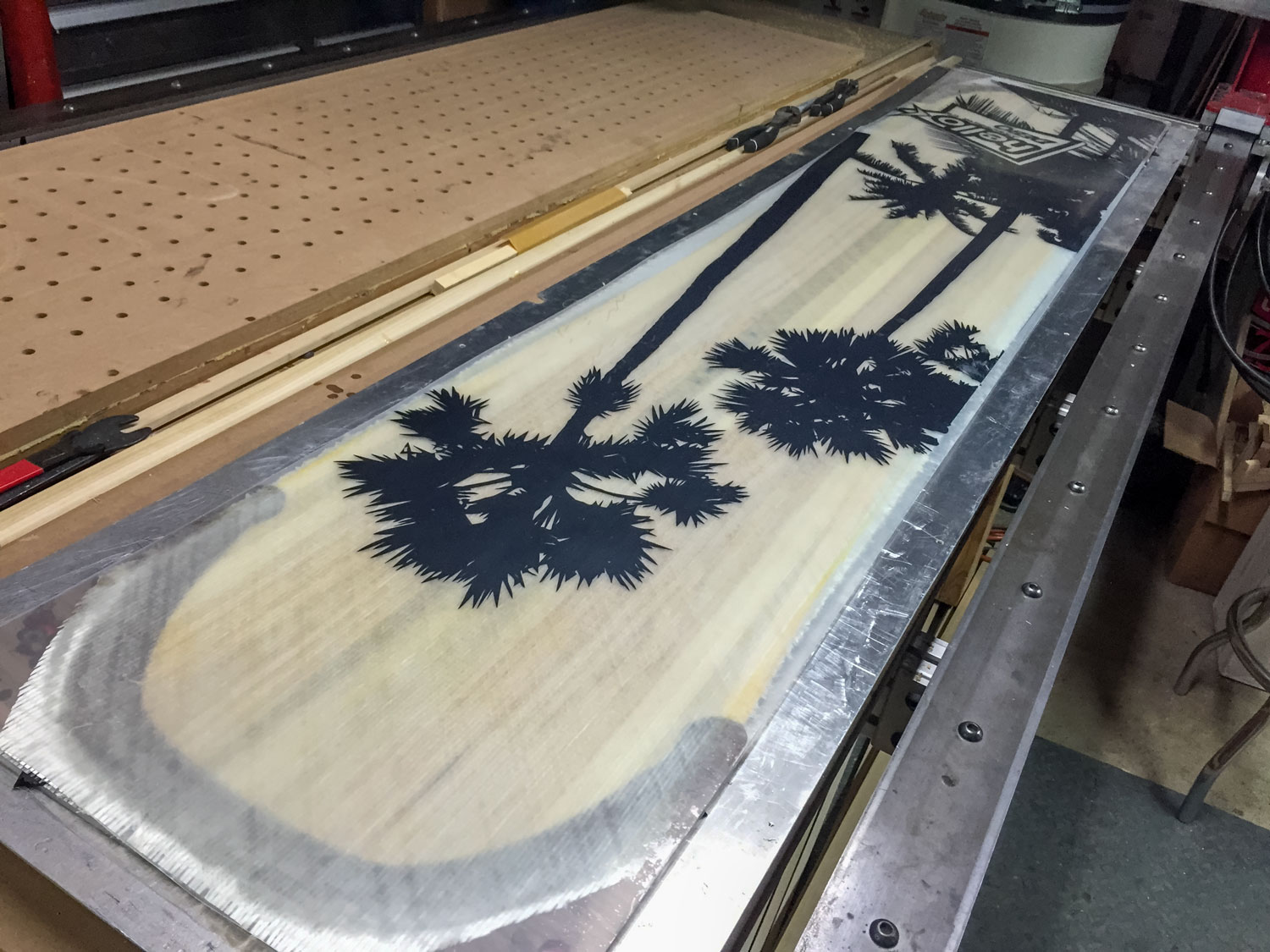hello snowboard layup process