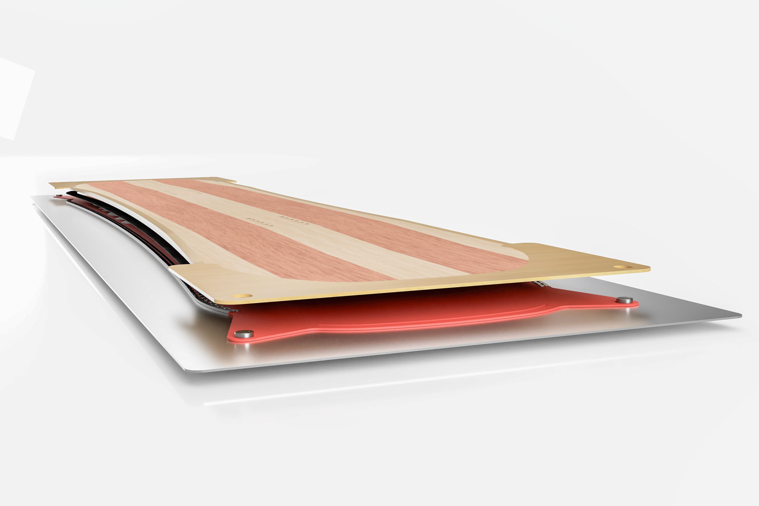 hello snowboard press cassette layup 3D render fusion 360